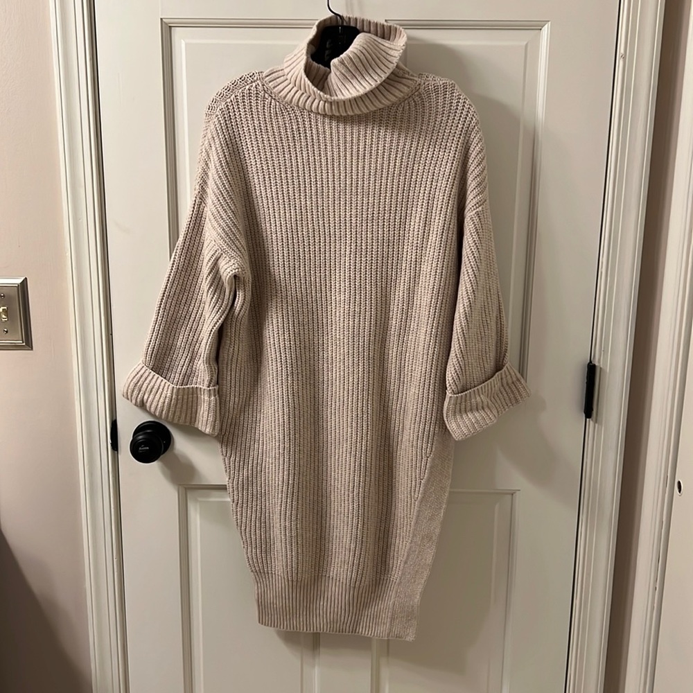 Moth Brand XS Anthropologie Sweater Dress with Slit on Left